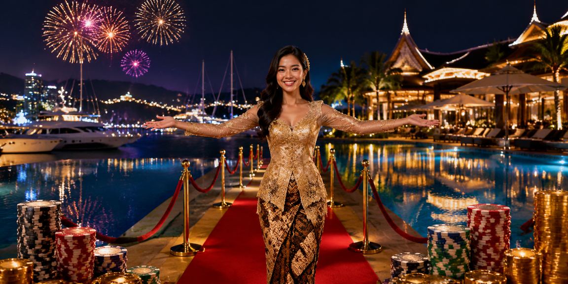 Suasana kasino hiburan Baccarat bergaya Melayu di Langkawi r129